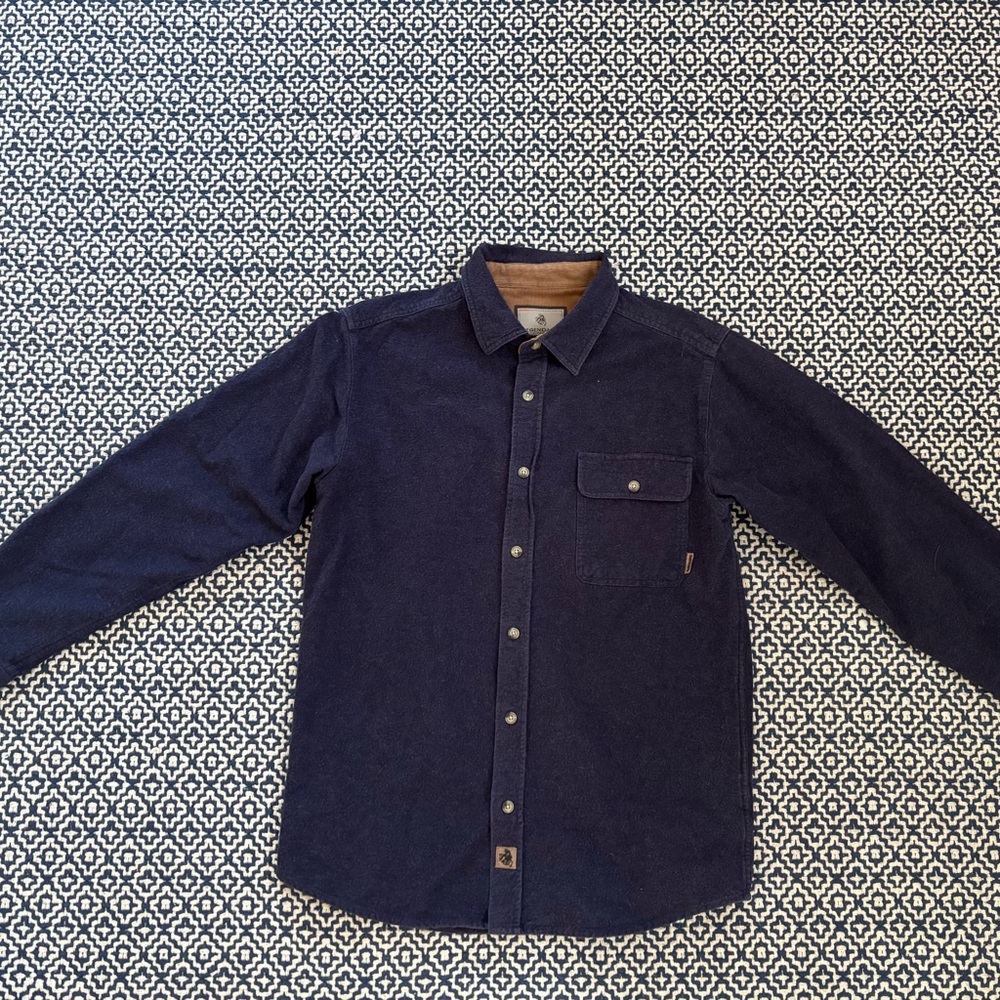 Legendary Whitetails Dark Blue Casual Flannel Shirt